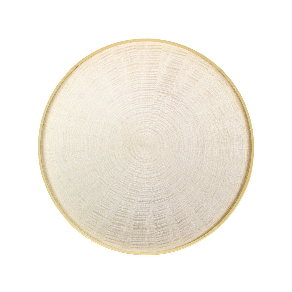 Round Rays Tray "White Sycamore" - Large-Mori Kougei Wooden Trays-Japan-Best.net