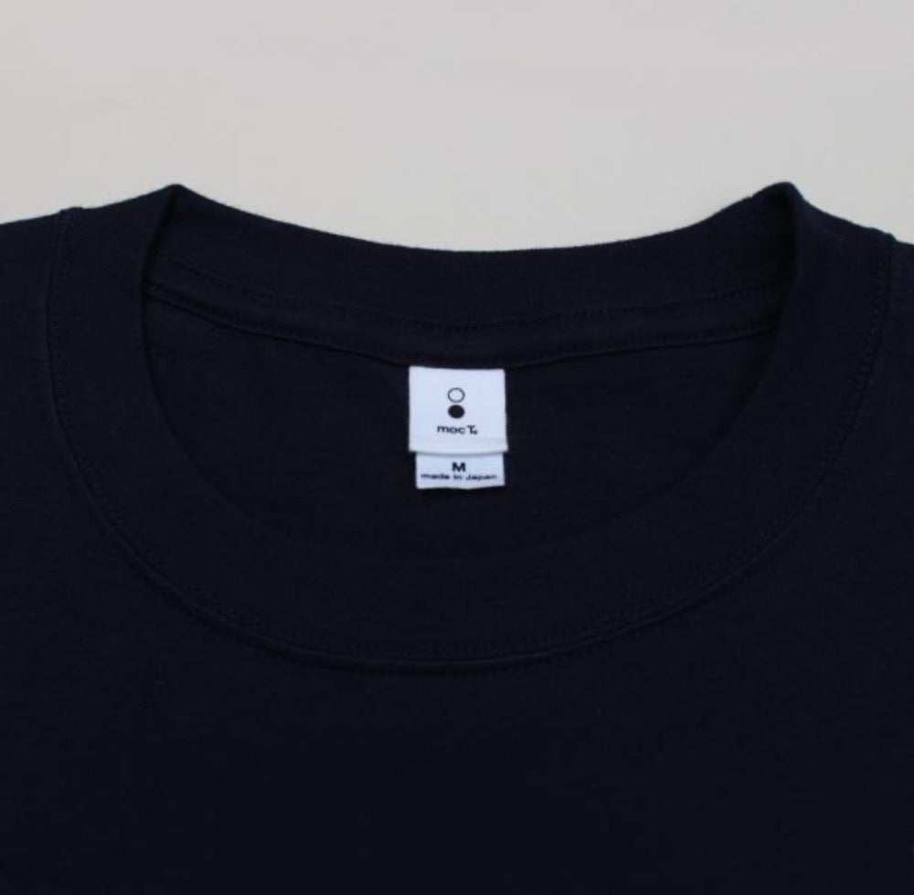 MocT - Long Sleeve Crew Neck Tee with Pocket : White, Grey, Navy-MOCT-Medium-Navy-Japan-Best.net