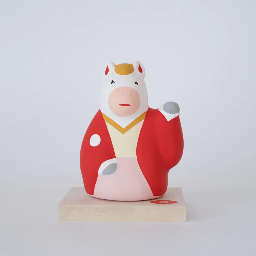 Maneki Uma: Beckoning Horse Pair-www.Japan-Best.net-Light Red-Japan-Best.net