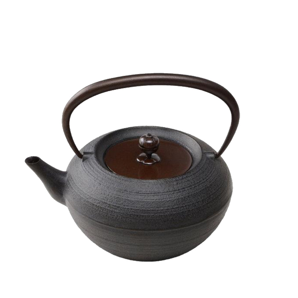 Crest Collection Cast Iron Tea Pots : Pre-order-Chushin Kobo Iron Kettles-Hiratsubo 1.4L-Japan-Best.net