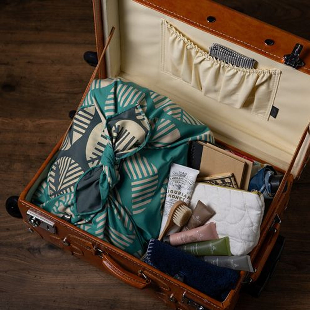 Water-repellent Reversible Furoshiki - Isa monyo Pine Blue Green/Dark Blue Gray-www.Japan-Best.net-Japan-Best.net