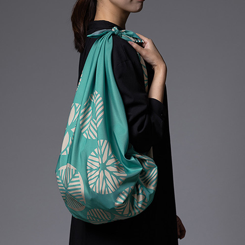 Water-repellent Reversible Furoshiki - Isa monyo Pine Blue Green/Dark Blue Gray-www.Japan-Best.net-Japan-Best.net