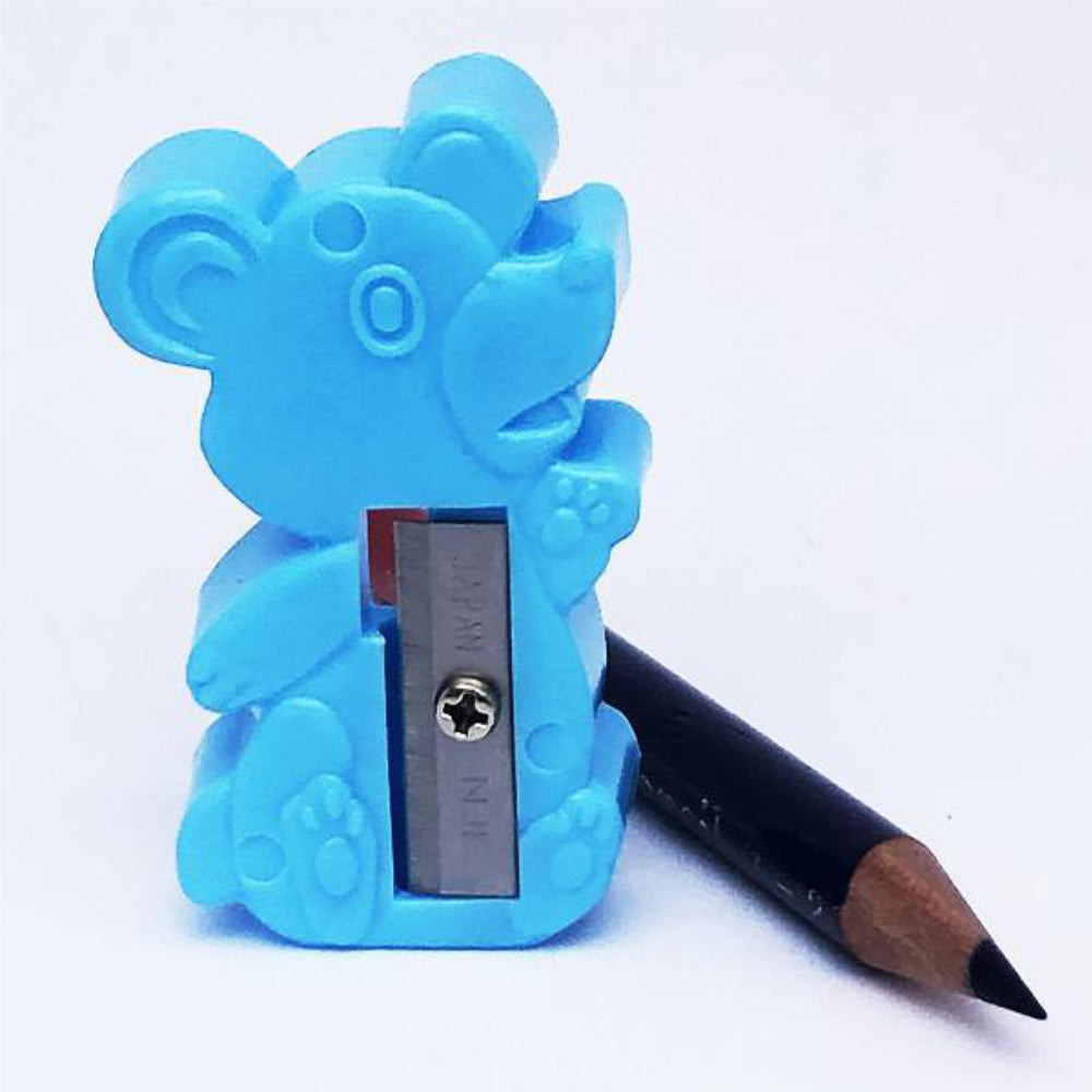 Showa Colours Animal Pencil Sharpener-Japan-Best.net-Bear-Blue-Japan-Best.net