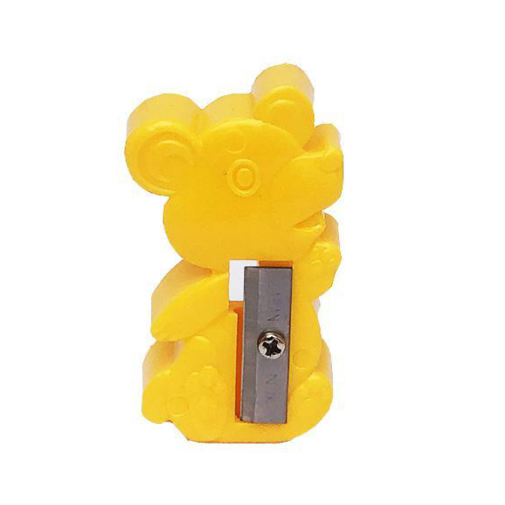 Showa Colours Animal Pencil Sharpener-Japan-Best.net-Bear-Yellow-Japan-Best.net