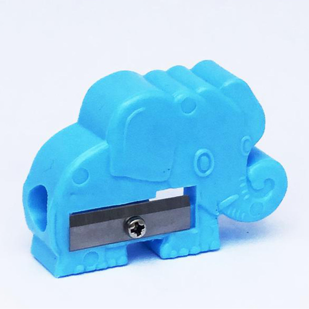 Showa Colours Animal Pencil Sharpener-Japan-Best.net-Elephant-Blue-Japan-Best.net