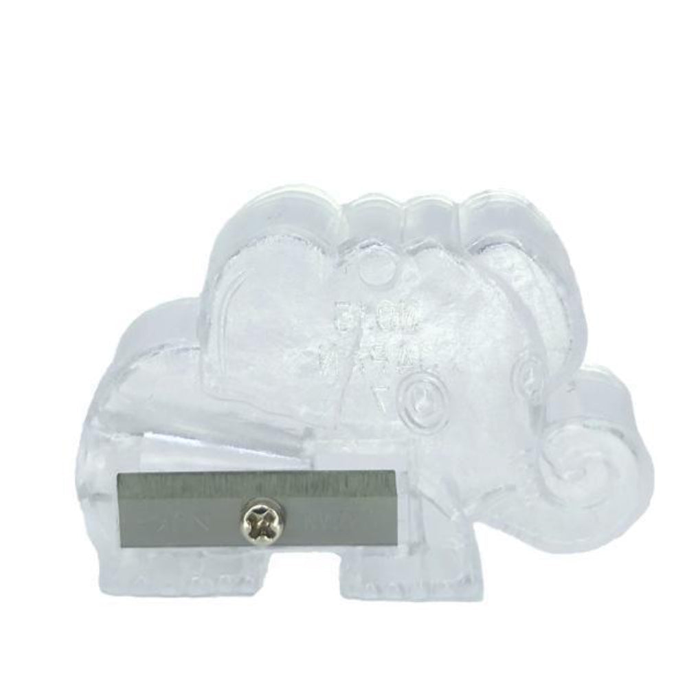 Showa Colours Animal Pencil Sharpener-Japan-Best.net-Elephant-Clear-Japan-Best.net