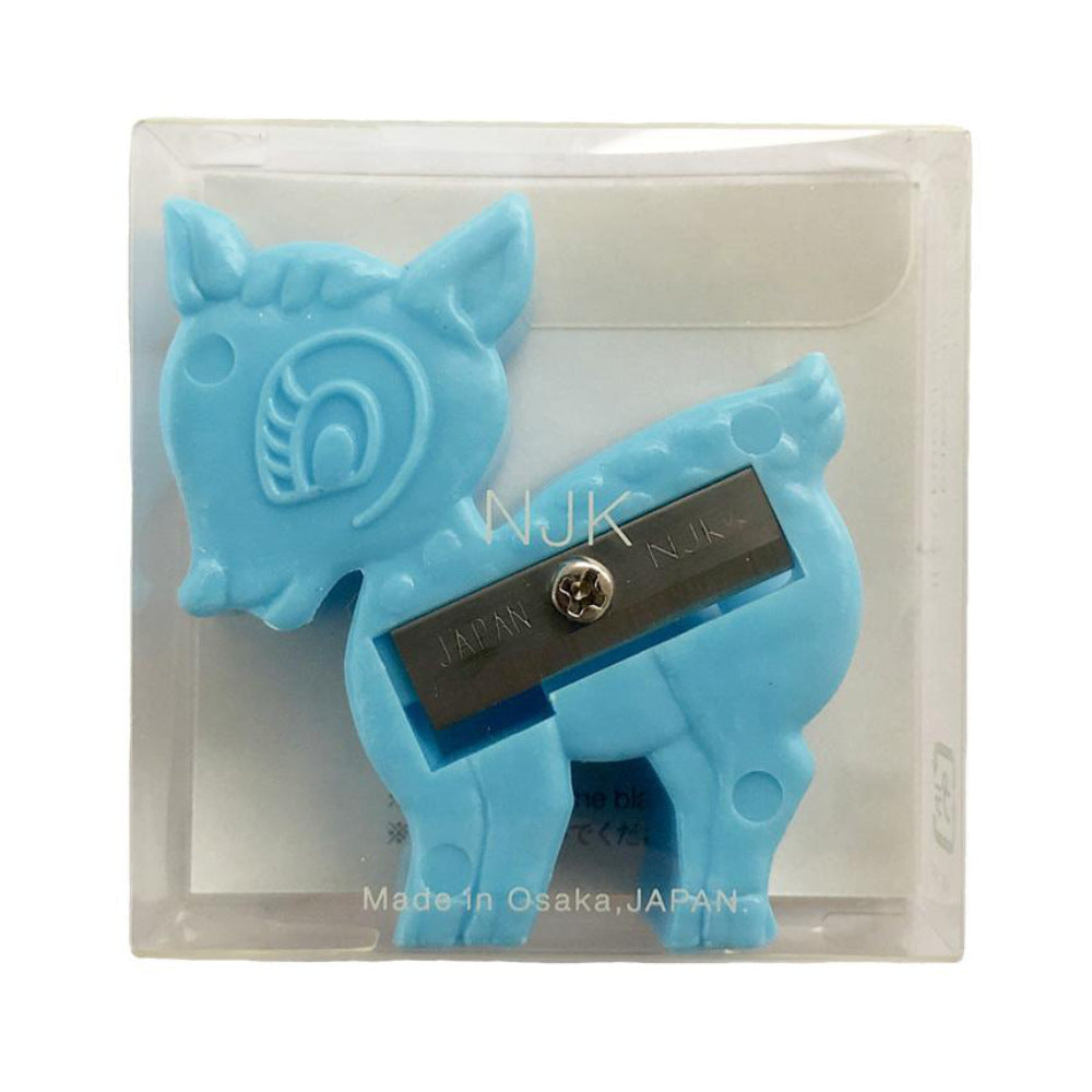 Showa Colours Animal Pencil Sharpener-Japan-Best.net-Fawn-Blue-Japan-Best.net