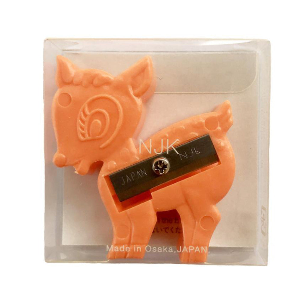 Showa Colours Animal Pencil Sharpener-Japan-Best.net-Fawn-Orange-Japan-Best.net