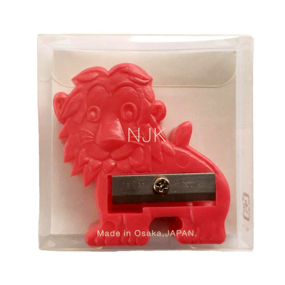 Showa Colours Animal Pencil Sharpener-Japan-Best.net-Lion-Red-Japan-Best.net