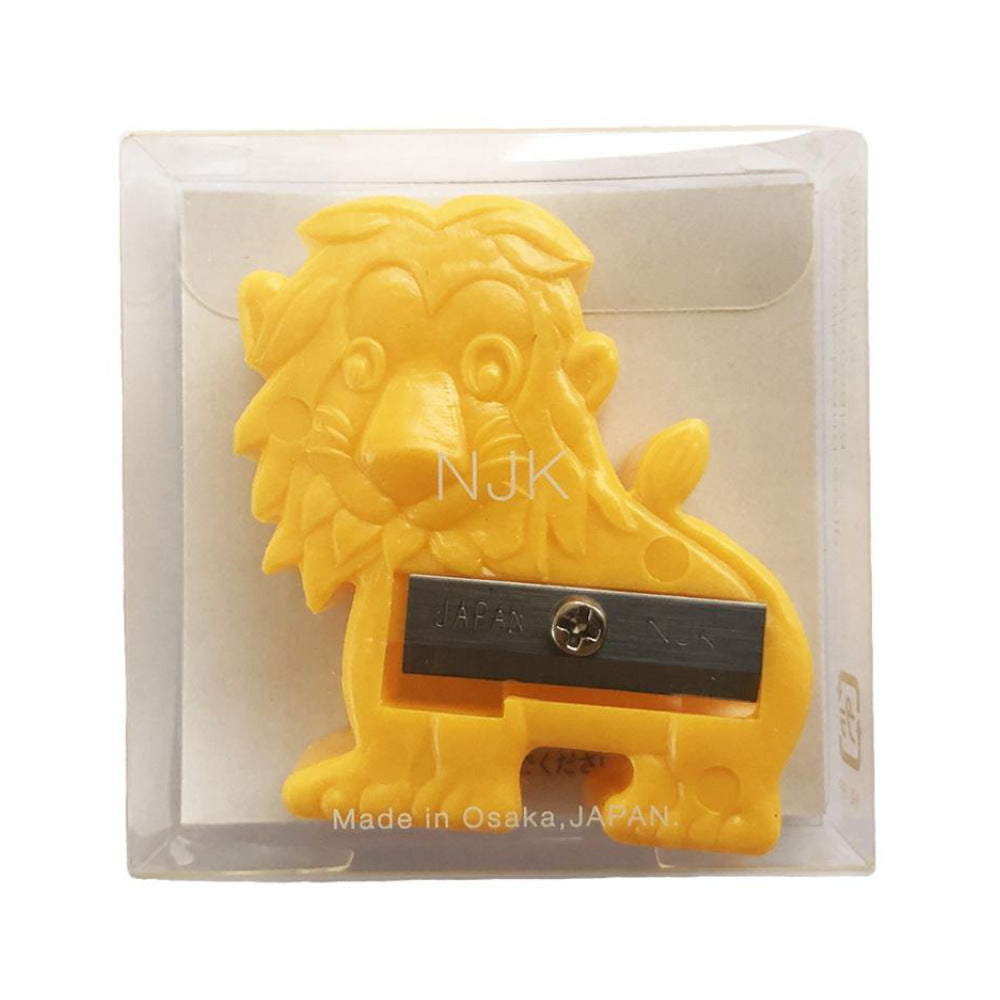 Showa Colours Animal Pencil Sharpener-Japan-Best.net-Lion-Yellow-Japan-Best.net