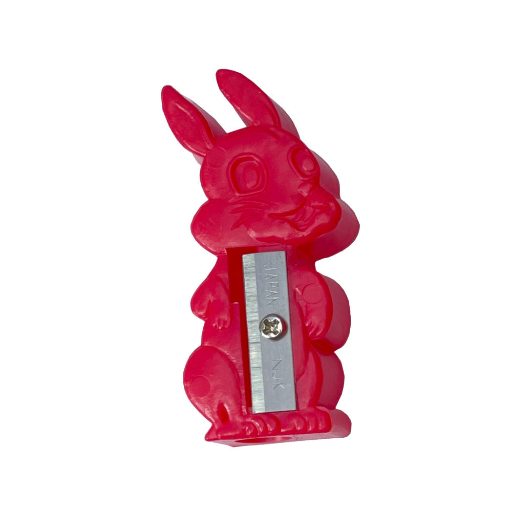 Showa Colours Animal Pencil Sharpener-Japan-Best.net-Rabbit-Red-Japan-Best.net
