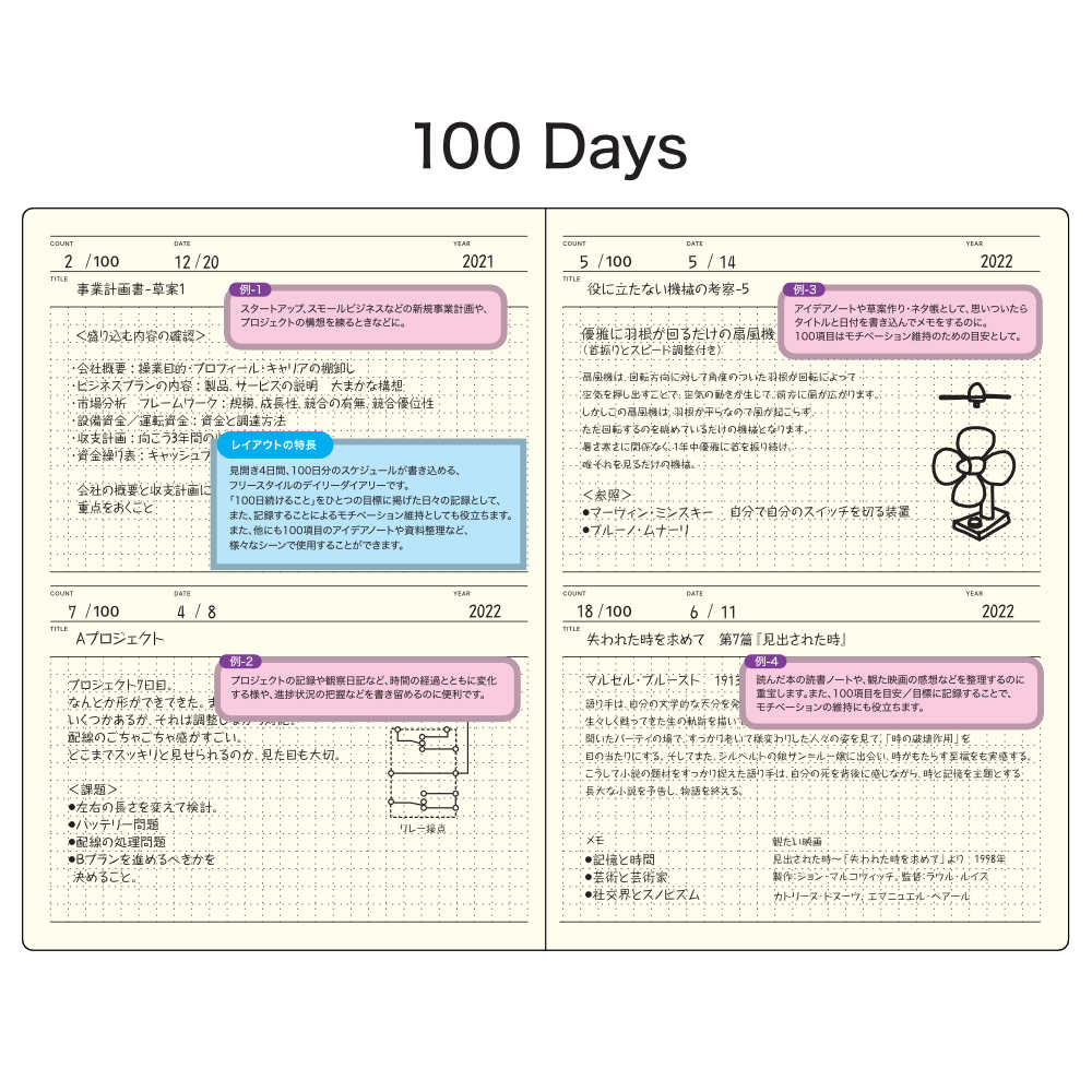 Style Notebooks & Covers : To Do, 100 Days, My Life, Meeting, Spreadsheet, Think, Monthly, Weekly-Japan-Best.net-My Life-Japan-Best.net