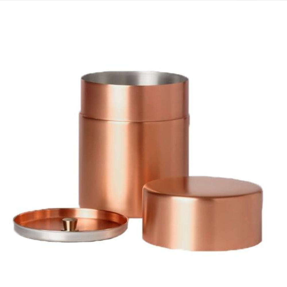 Copper & Tin Tea Canister - 3 Sizes-Japan-Best.net-Small-Copper-Japan-Best.net