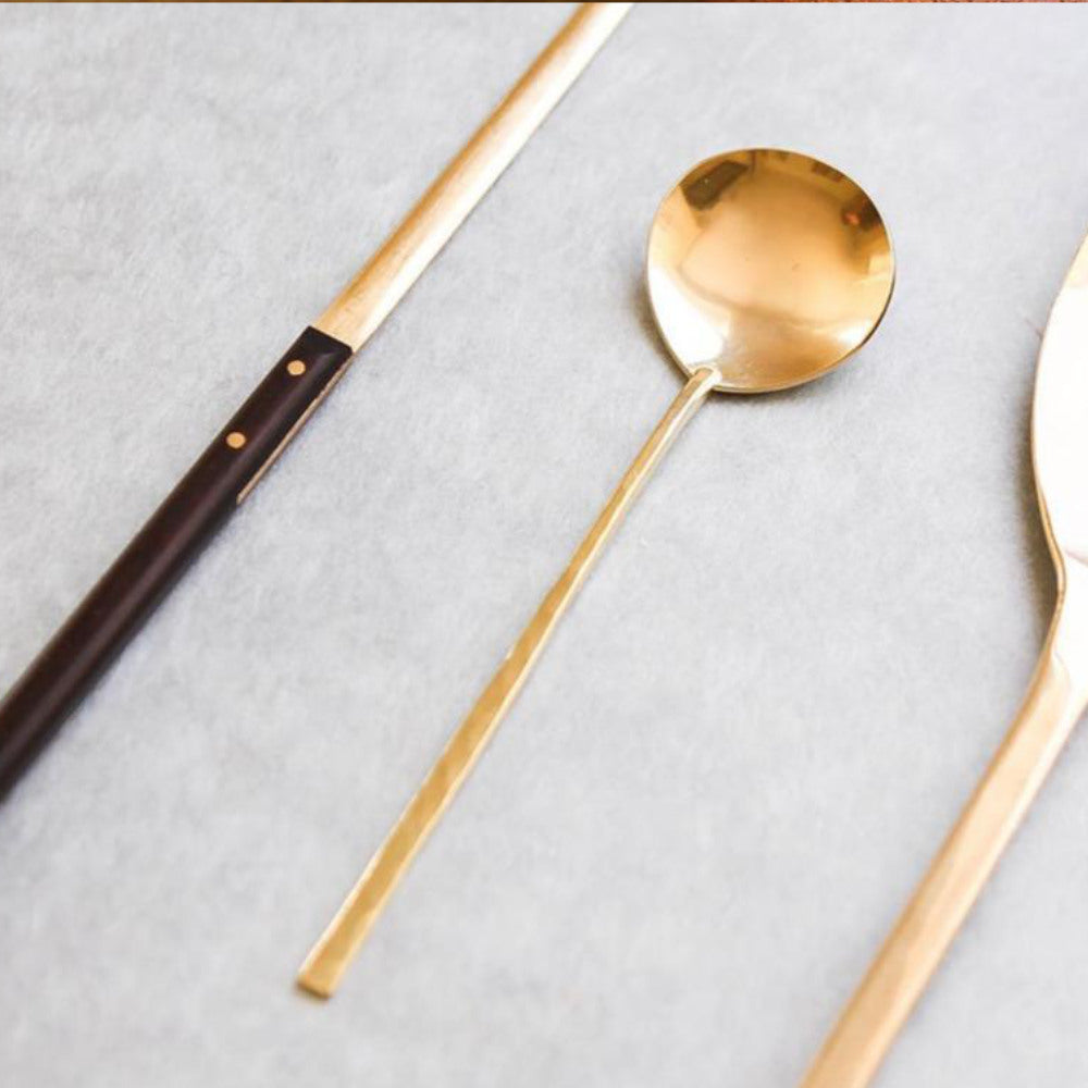 Handmade Brass Tableware-Japan-Best.net-Dinner Spoon-Japan-Best.net