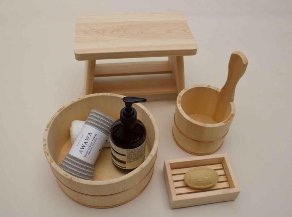 Japanese style Natural Hinoki Shower Organizer