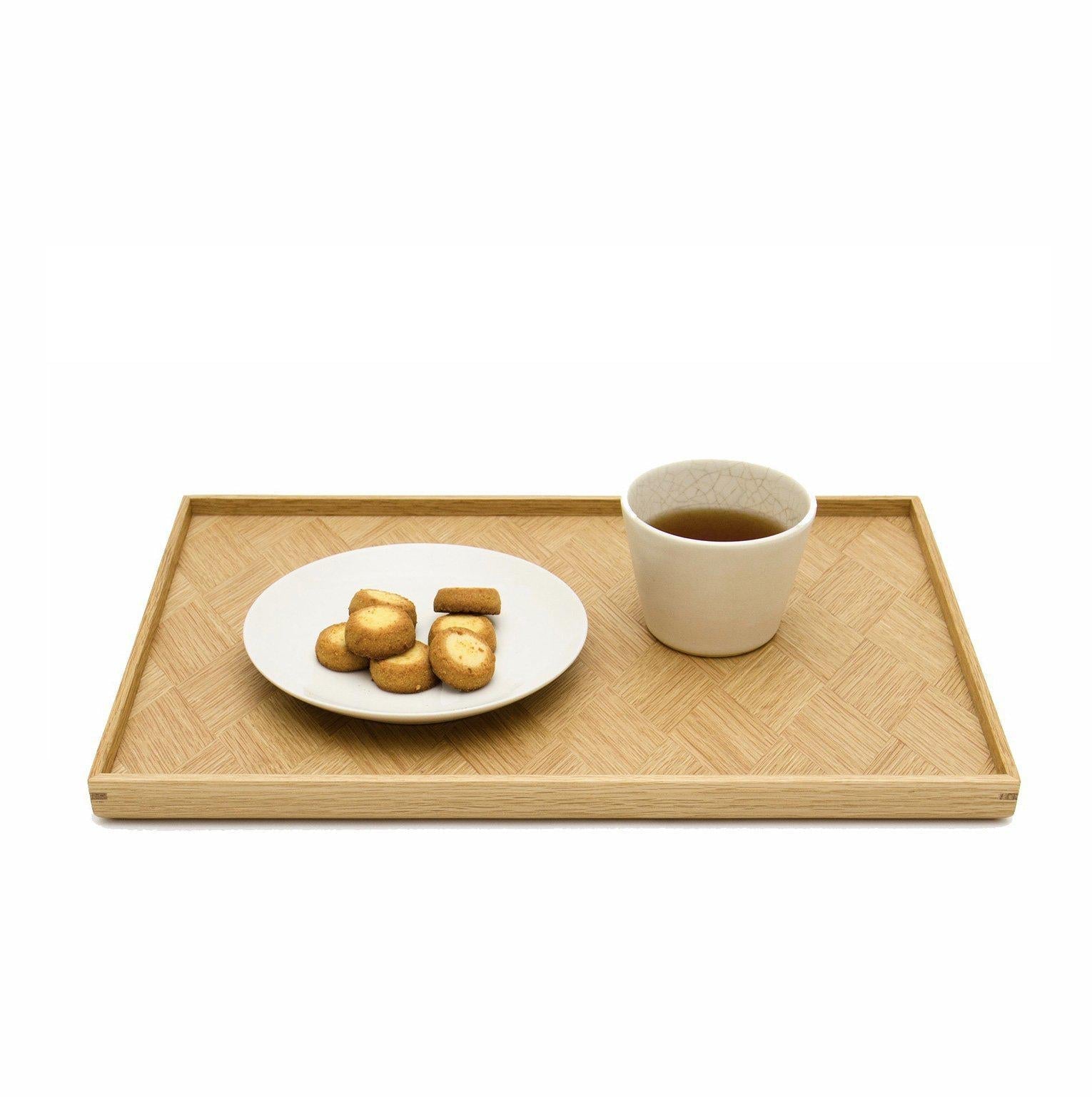 MORI KOUGEI Rectangle Rays Tray "Japanese oak"-Mori Kougei-Japan-Best.net